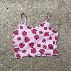 Pink, Strawberry Tank Top